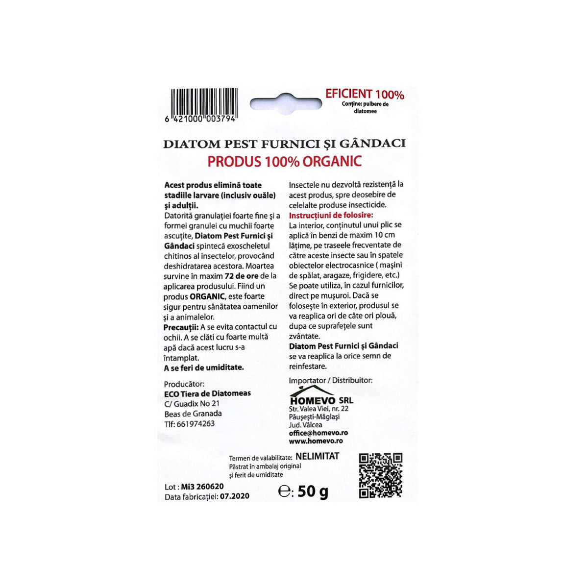HOMEVO Repelent furnicilor si gandacilor SAE80224