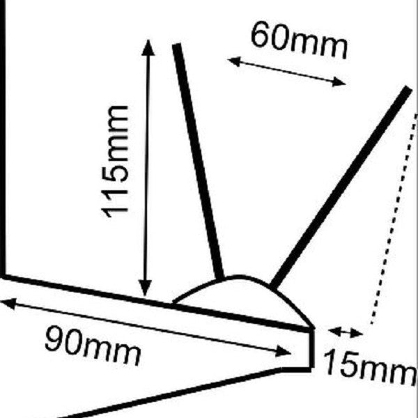 Banda 50 cm cu 2 randuri de tepi integral inox anti pasari SAE 22011