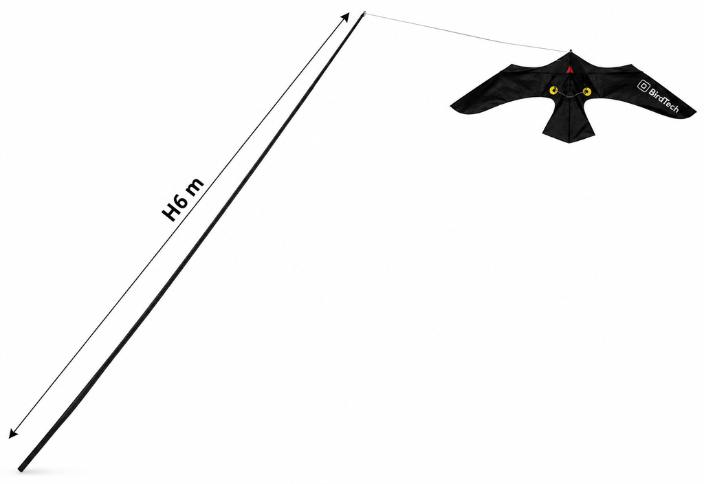 Sperietoare pasari tip zmeu cu suport telescopic de 6 m, SAE 81001