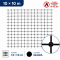 Plasă Anti-Păsări Ignifugă (Neagră) 10x10 m cu Ochiuri de 19 mm SAE 50540