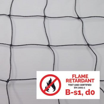 Plasă Anti-Păsări Ignifugă (Neagră) 10x10 m cu Ochiuri de 50 mm SAE 50520