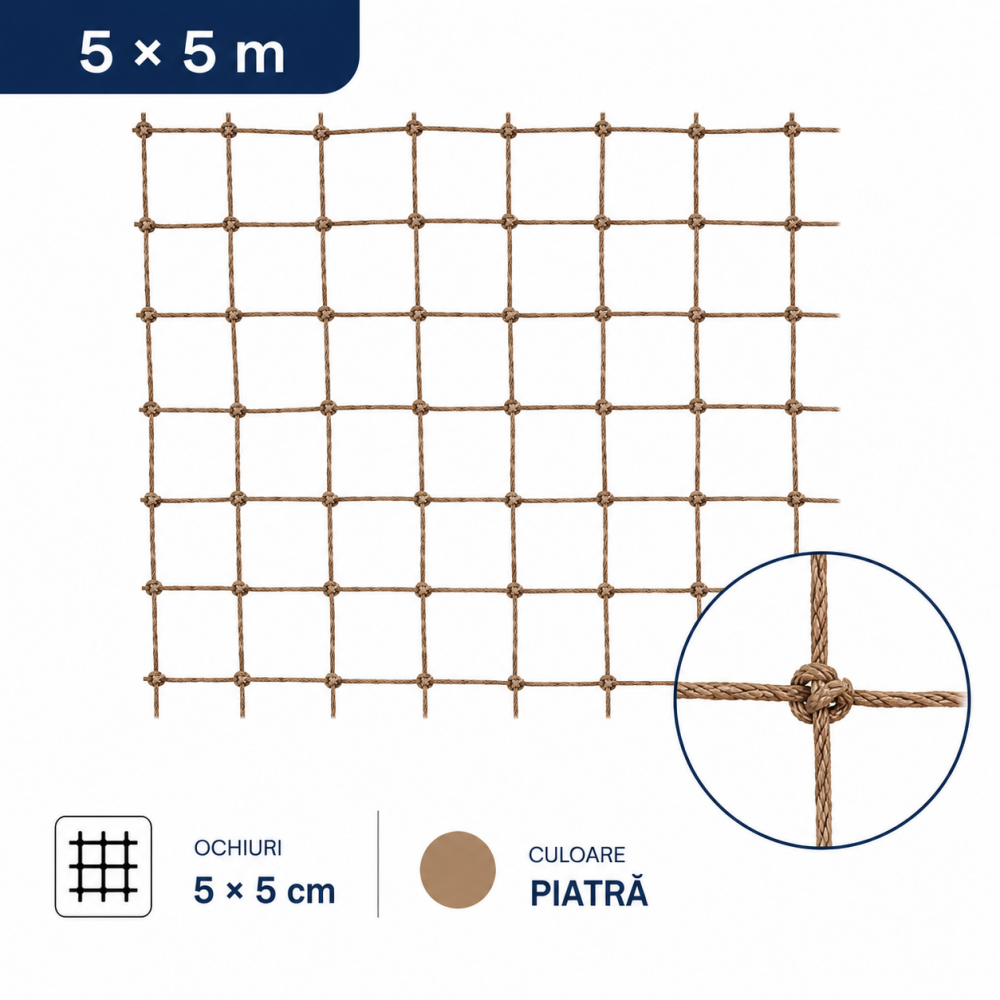 Plasa antipasari 5x5 m, SAE 50100
