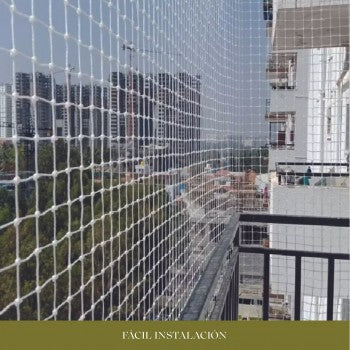 Kit Plasa Balcon (Transparentă) Anti-Pisici/Anti-Păsări 6x3m cu Ochiuri de 50 mm SAE 51200